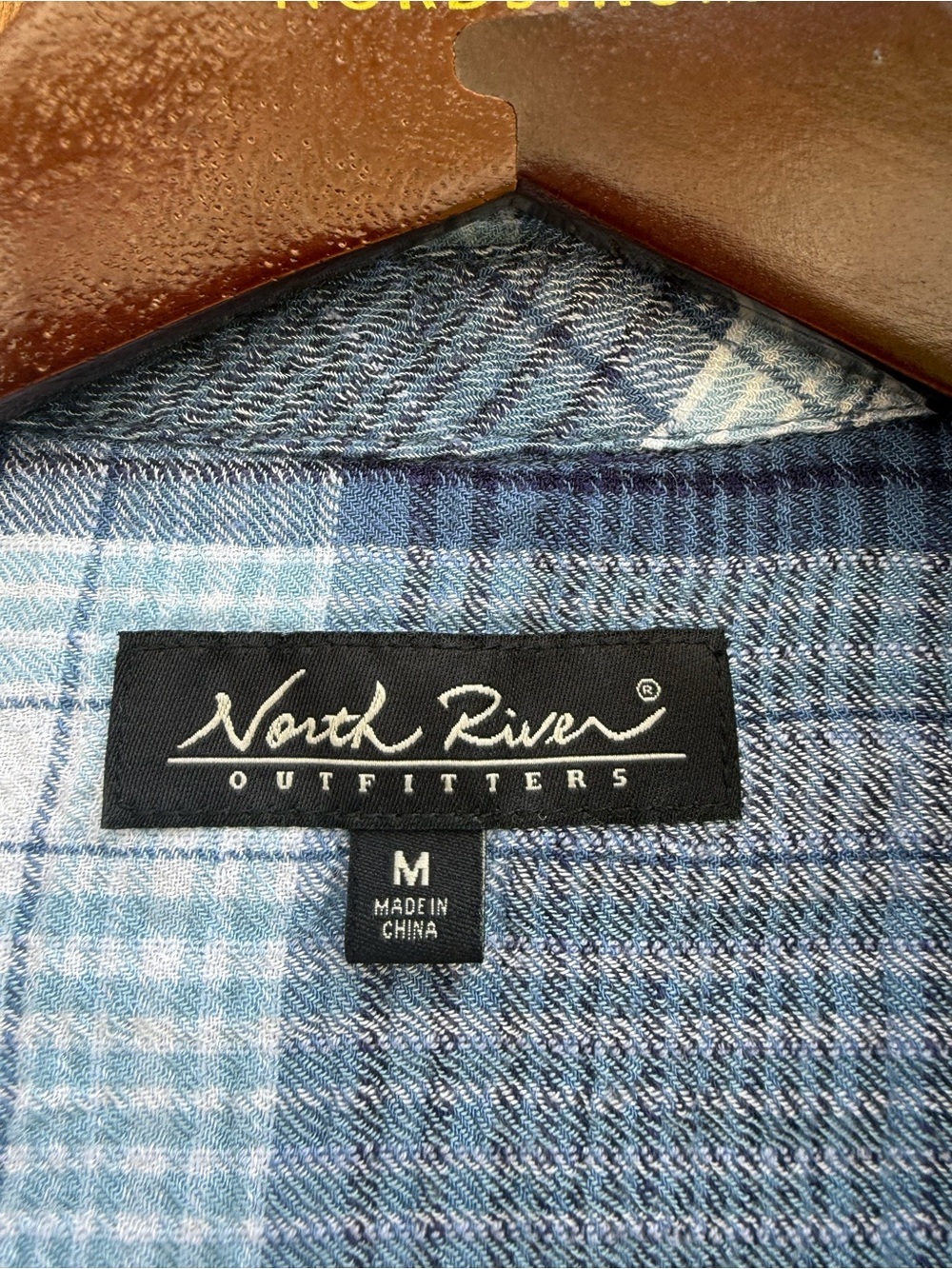 North River Women’s Blue Plaid Soft Flannel Casual Button Down Shirt Medium - Picture 2 of 11
